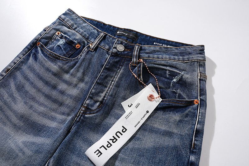 Purple Brand Patch Repair Washed Jeans - Blue