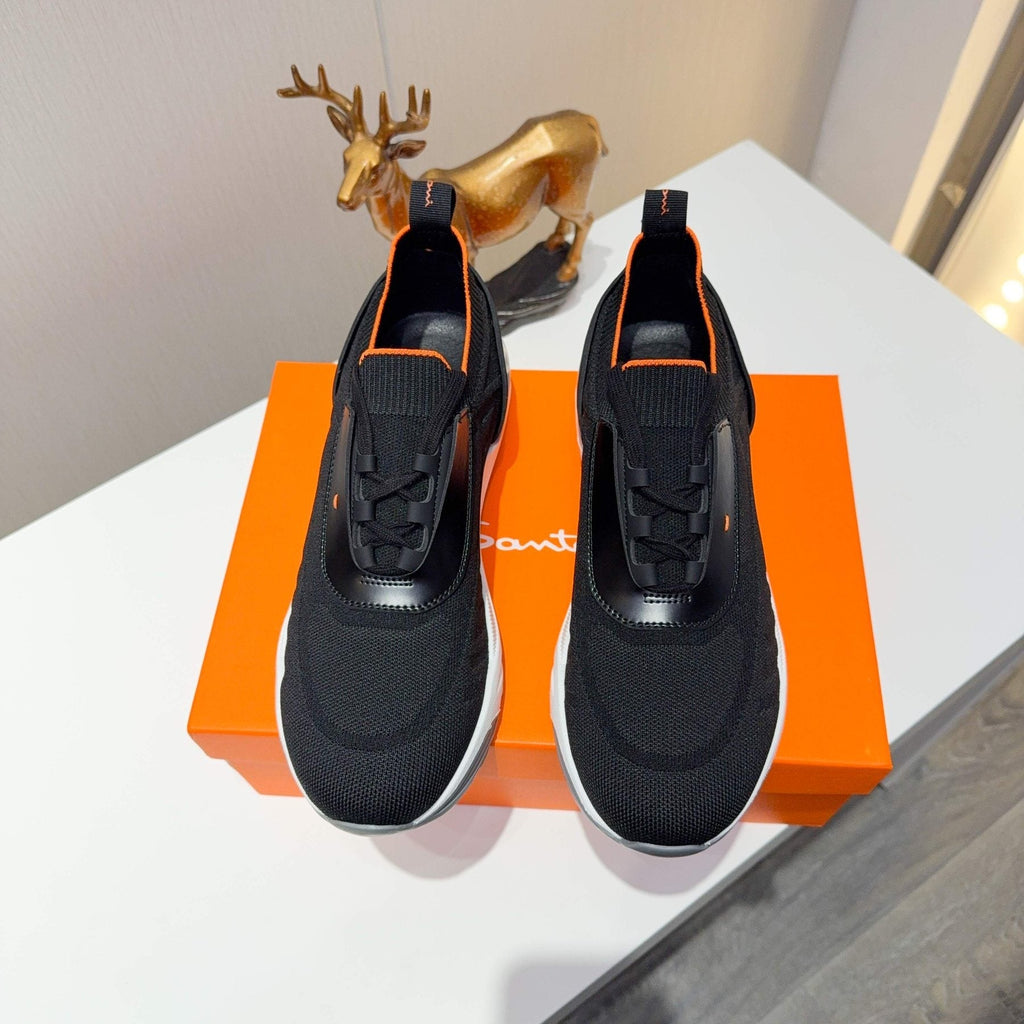 Santoni Men's Knit Lace-Up Sneakers
